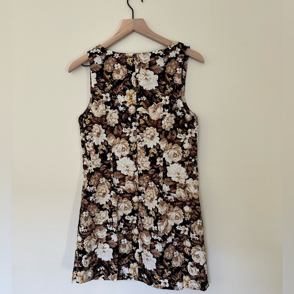 ABERCROMBIE & FITCH Brown and Cream Floral Mini Dress - Picture 7 of 9